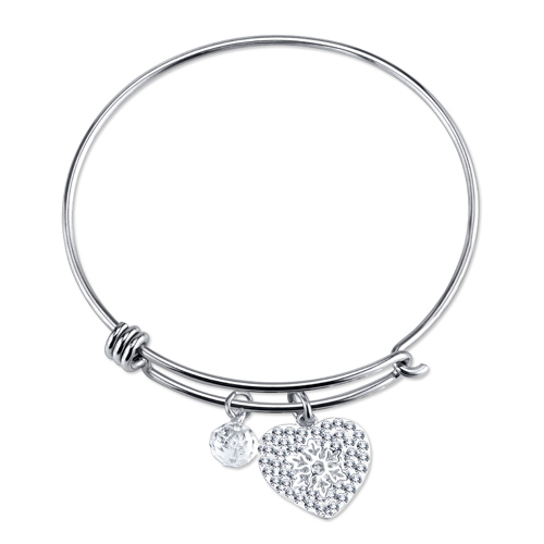 Sterling Silver Let It Go Frozen Bangle