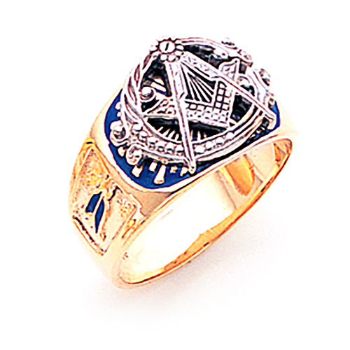14kt Gold Masonic Ring with Jumbo G Square and Compasses