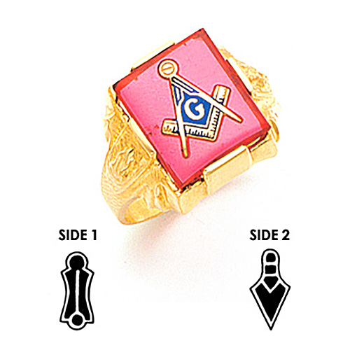 Masonic 3rd Degree Blue Lodge Ring - 10k Gold