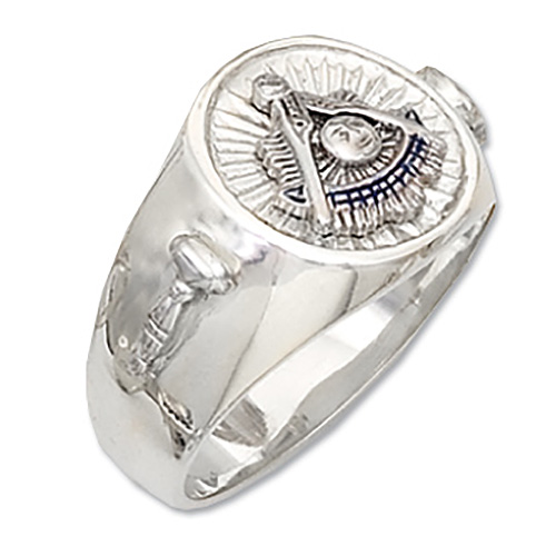 Sterling Silver Past Master Mason Ring