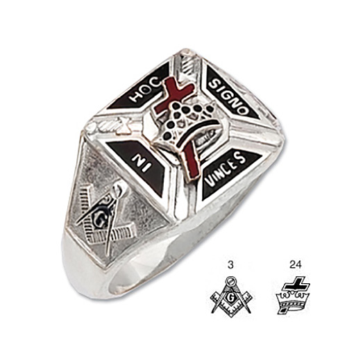 Sterling Silver Knights Templar Ring