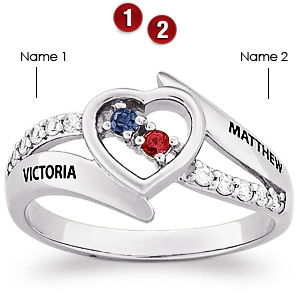 Cross My Heart Sterling Silver Promise Ring