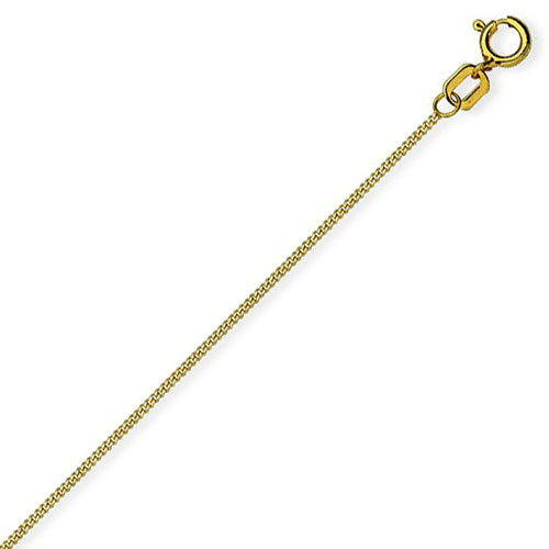 14k Yellow Gold Adjustable Curb Children's Chain 13in to 15in