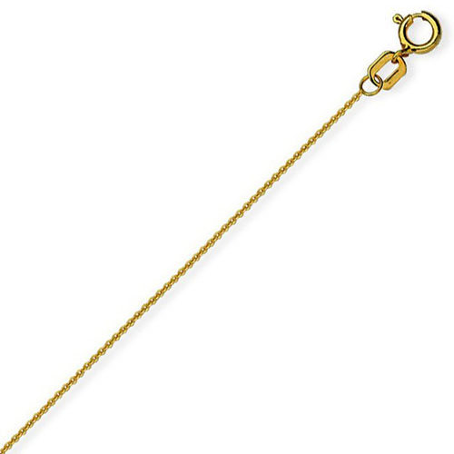 14k Yellow Gold Adjustable Cable Children's Chain 13in to 15in
