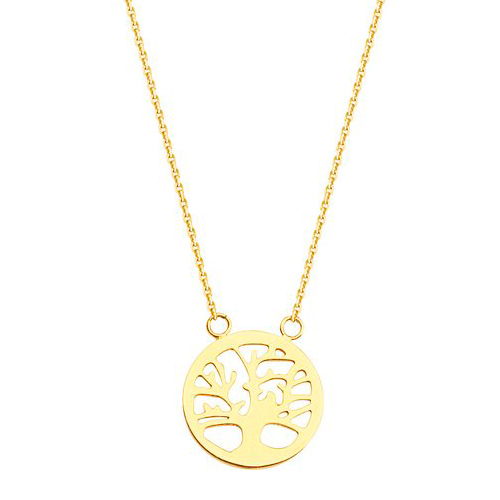 14k Yellow Gold Small Tree of Life Necklace