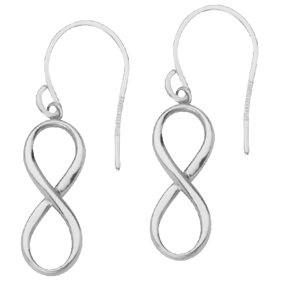 Sterling Silver 3/4in Infinity Earrings