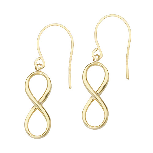 Gold-plated Sterling Silver 3/4in Infinity Earrings