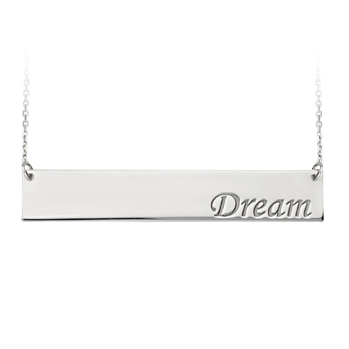 Sterling Silver Dream Bar 18in Necklace