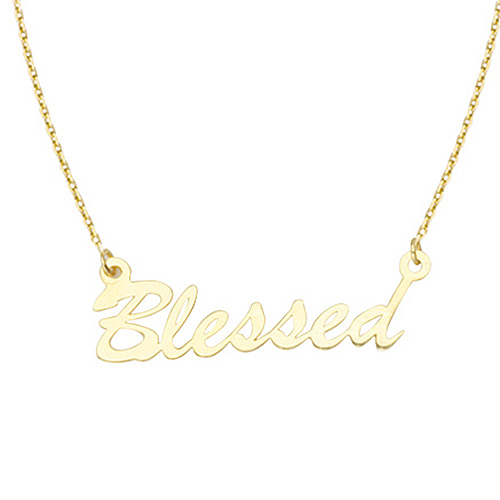 14kt Yellow Gold Blessed 18in Necklace
