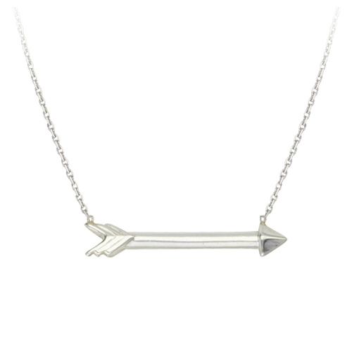 Sterling Silver Arrow Charm 18in Necklace