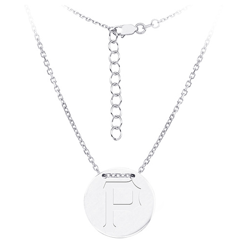 Sterling Silver Pittsburgh Pirates Disc 18in Necklace