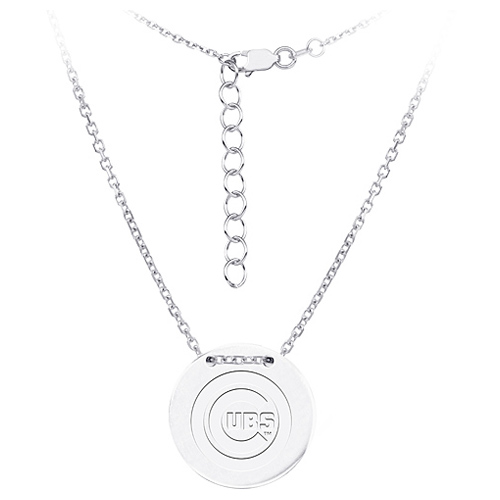 Sterling Silver Chicago Cubs Disc 18in Necklace