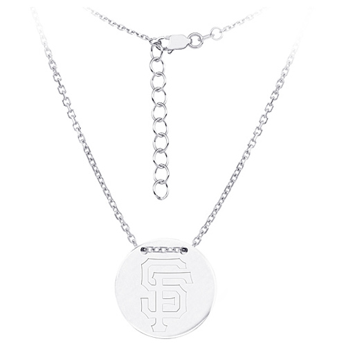 Sterling Silver San Francisco Giants Disc 18in Necklace