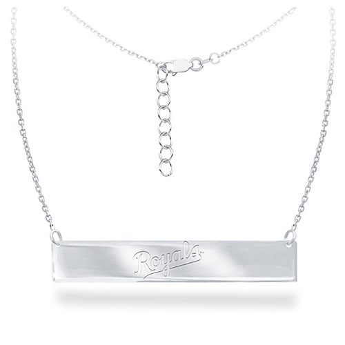 Sterling Silver Kansas City Royals Bar 18in Necklace