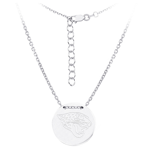 Sterling Silver Jacksonville Jaguars Disc 18in Necklace