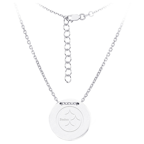 Sterling Silver Pittsburgh Steelers Disc 18in Necklace