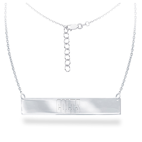 Sterling Silver Indianapolis Colts Bar 18in Necklace
