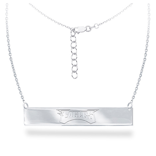 Sterling Silver Philadelphia Eagles Bar 18in Necklace
