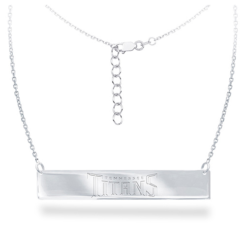 Sterling Silver Tennessee Titans Bar 18in Necklace