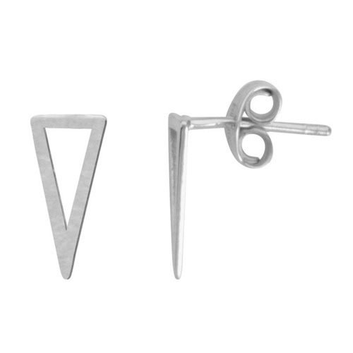 14k White Gold Bianca Wedge Stud Earrings