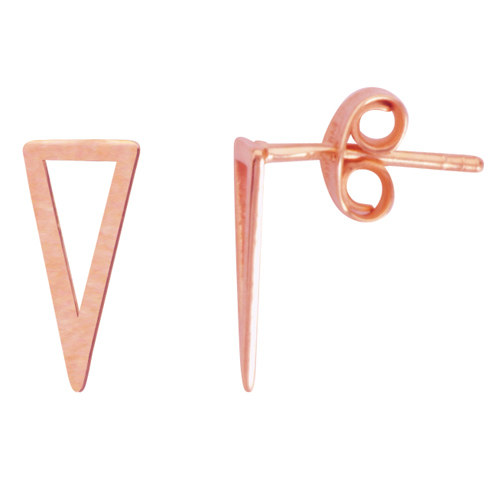 14kt Rose Gold Bianca Wedge Stud Earrings