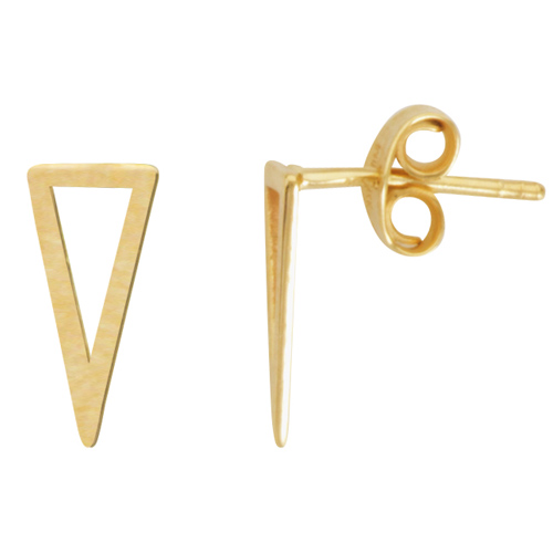 14kt Yellow Gold Bianca Wedge Stud Earrings