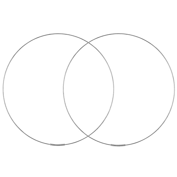 14k White Gold 1.5in Classic Endless Hoop Earrings