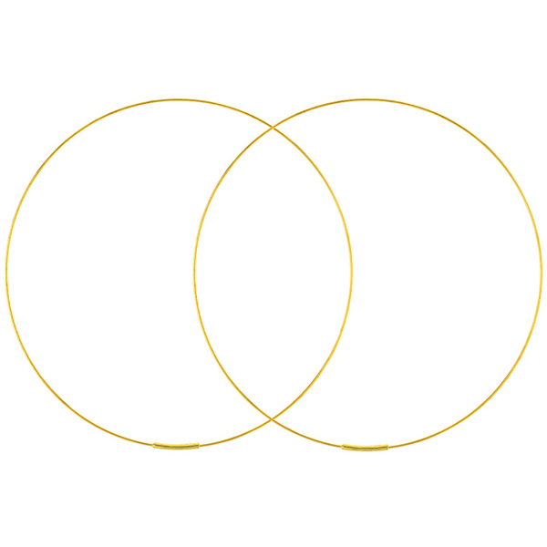 14k Yellow Gold 1.5in Classic Endless Hoop Earrings