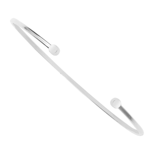14k White Gold Cylinder Cuff Bangle Bracelet