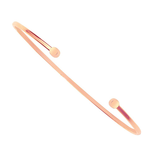 14kt Rose Gold Cylinder Cuff Bangle