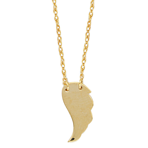 14k Yellow Gold Mini Angel's Wing Necklace