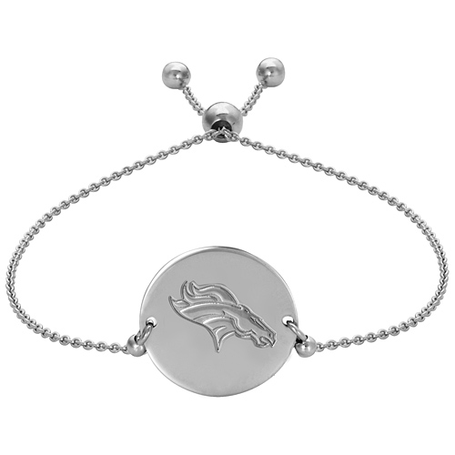 Sterling Silver Denver Broncos Bolo Bracelet