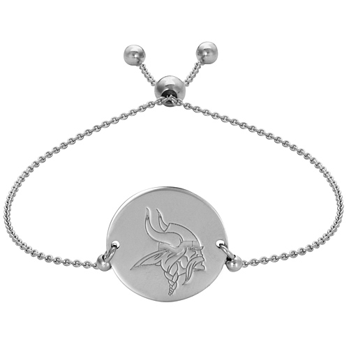 Sterling Silver Minnesota Vikings Bolo Bracelet