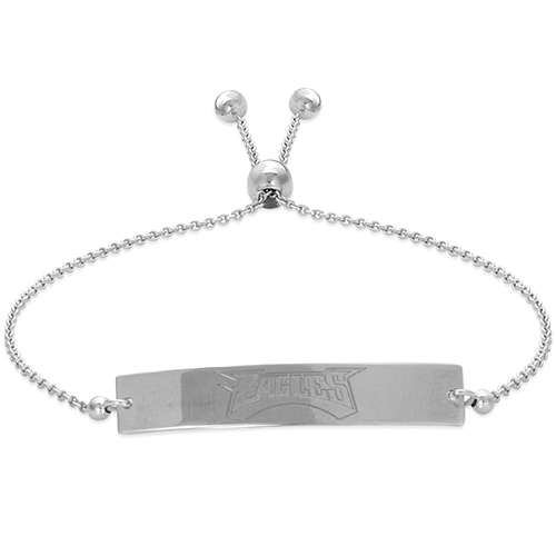 Sterling Silver Philadelphia Eagles Bolo Bar Bracelet