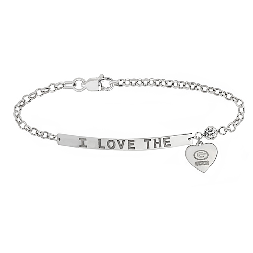 Sterling Silver I Love the Dallas Cowboys Bracelet