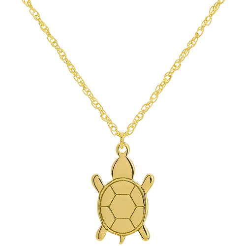 14k Yellow Gold Mini Turtle Necklace