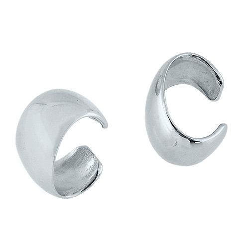 14k White Gold Wide Ear Cuffs