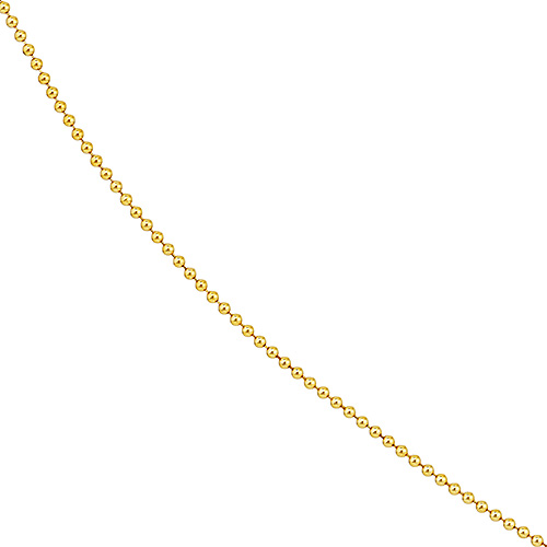 14k Yellow Gold 16in Bead Chain 1.5mm