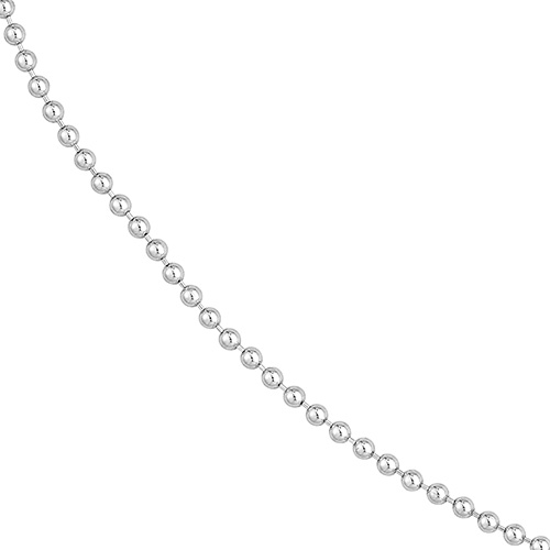 14k White Gold 16in Bead Chain 2mm