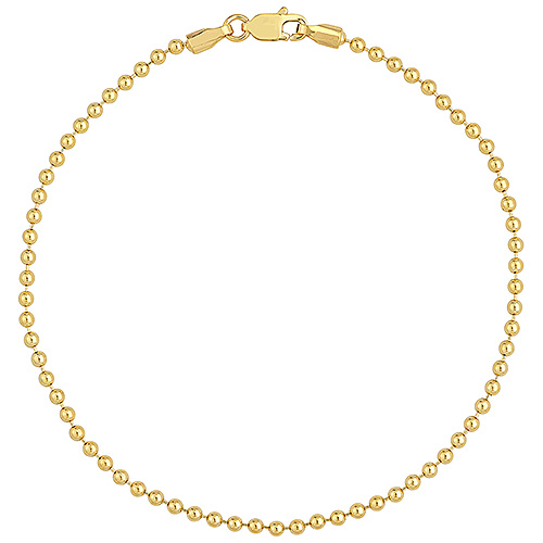 14k Yellow Gold 7.5in Bead Bracelet 2mm