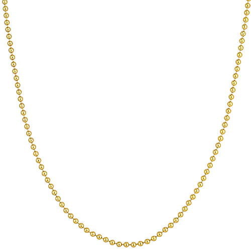 14k Yellow Gold 24in Bead Chain 2.5mm