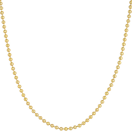 14k Yellow Gold 22in Bead Chain 3mm