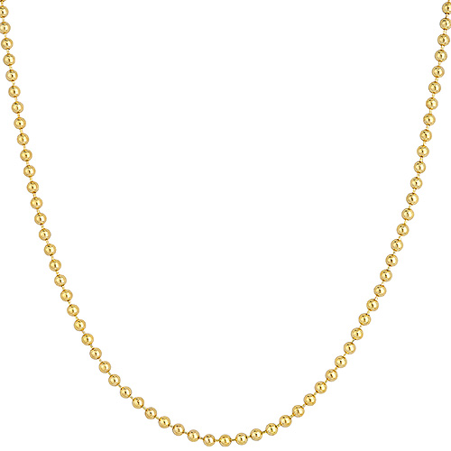 14k Yellow Gold 18in Bead Chain 3mm