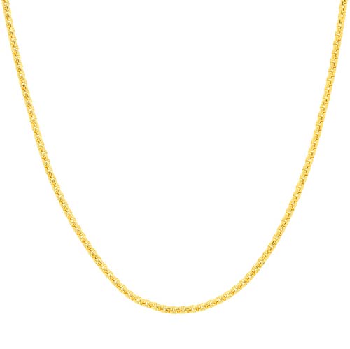14k Yellow Gold 24in Round Box Chain 2.6mm