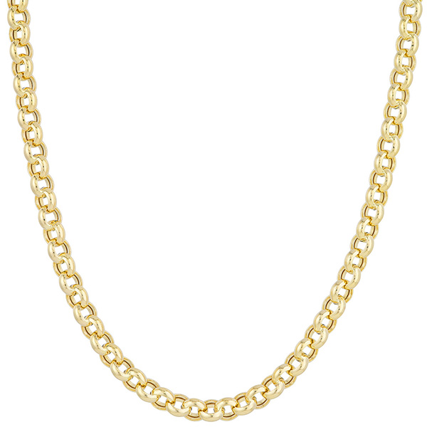 14k Yellow Gold 20in Hollow Rolo Chain Necklace 8mm