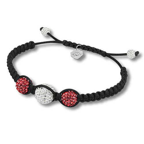 Sterling Silver Arkansas Razorbacks Ball Bracelet