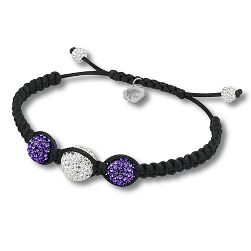 Sterling Silver Kansas State Wildcats Ball Bracelet