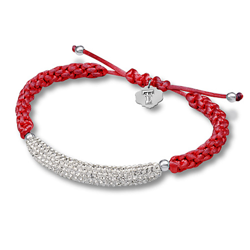 Sterling Silver Texas Tech Bar Bracelet