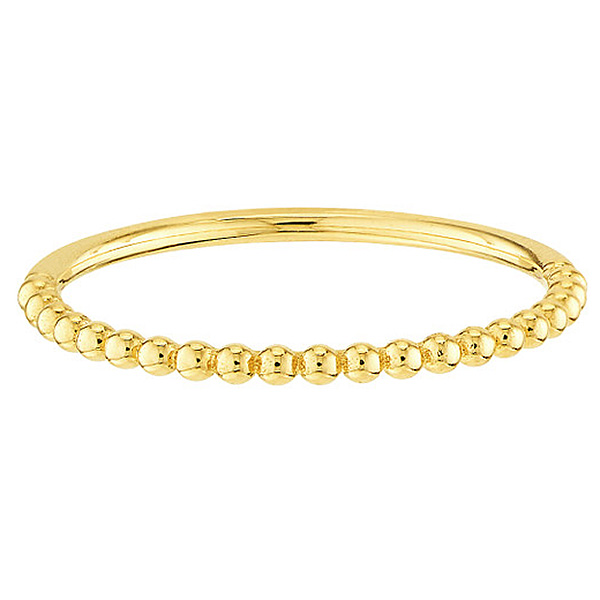 14k Yellow Gold Stackable Bead Ring