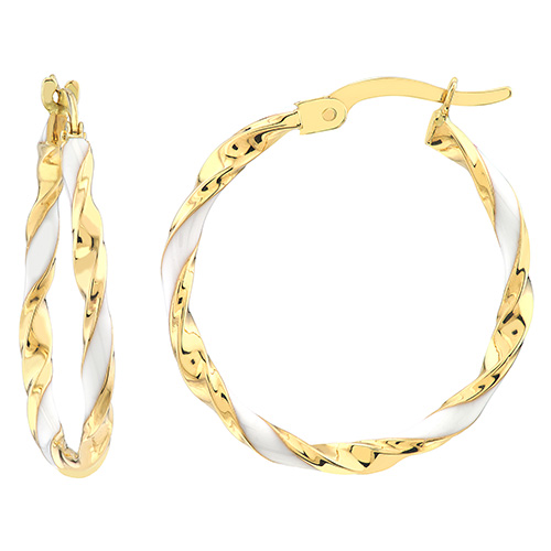 Twist Hoop Earrings 14K Yellow Gold